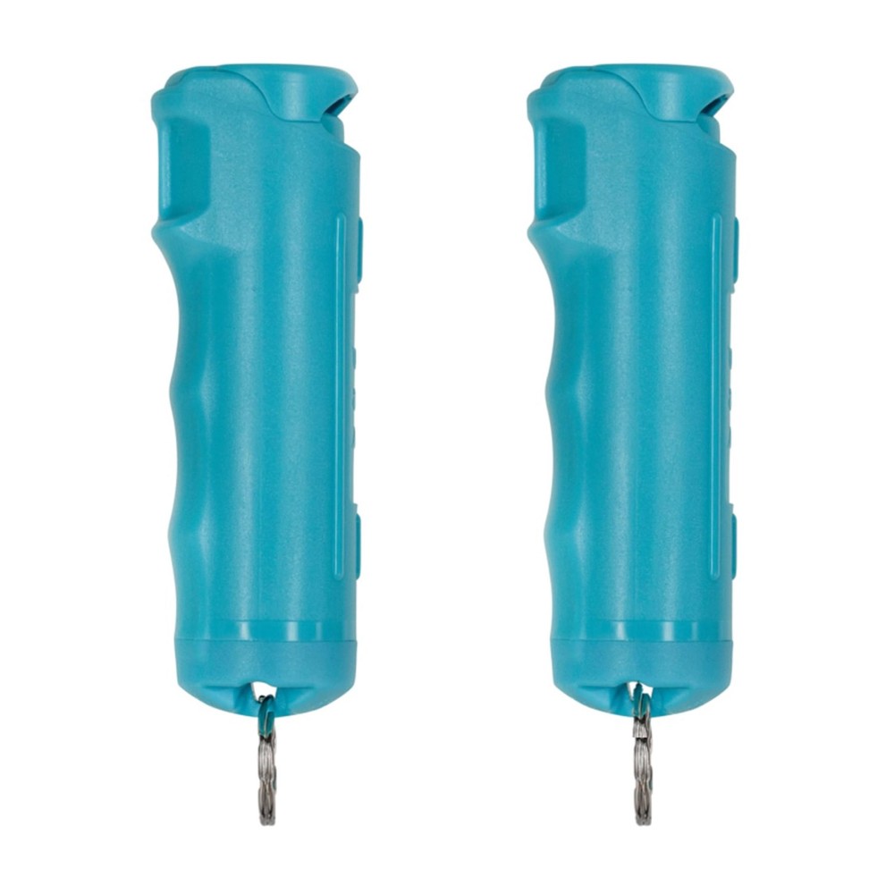 Teal Self Defense Spray Maximum Strength OC Pepper Spray Keychain 2 Pack