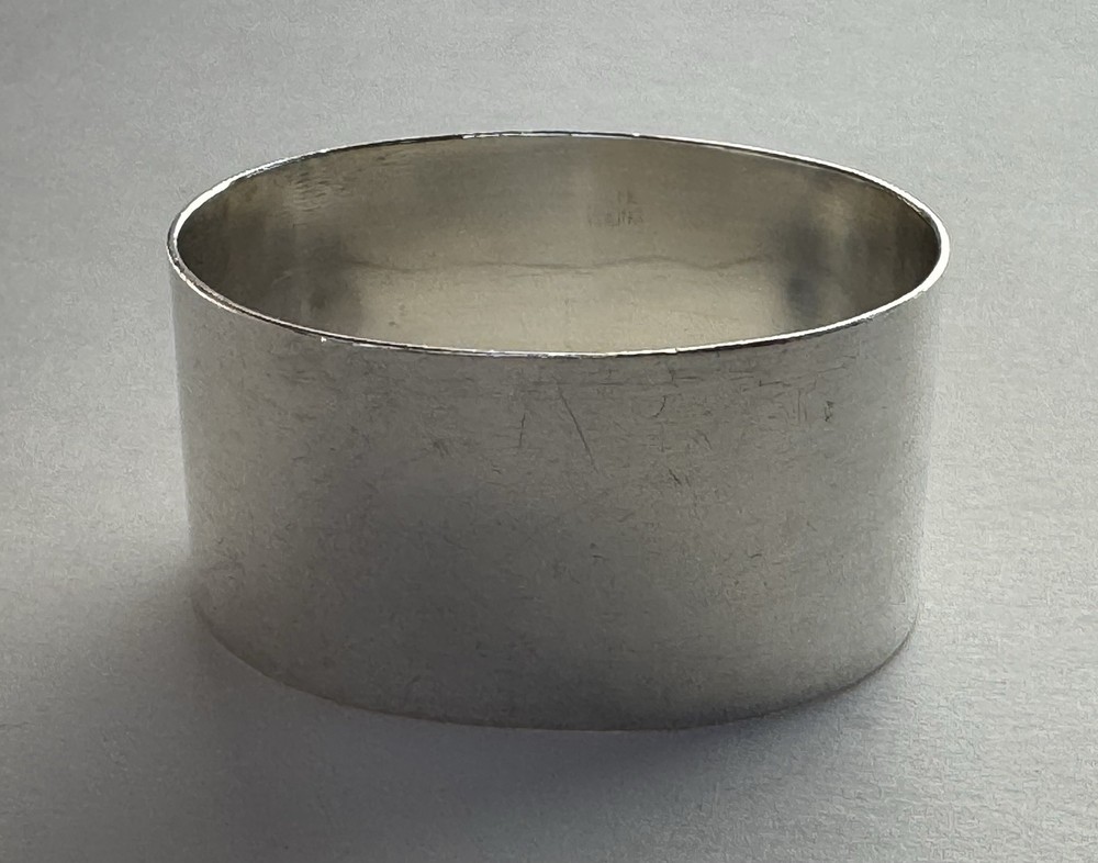 “ASHLEE” Modern Sterling Silver Napkin Ring “EL”
