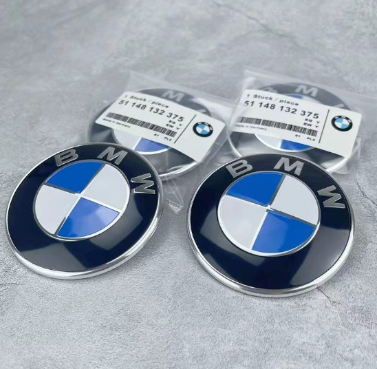 1 set Front Hood & Rear Trunk For E46 E39 51148132375 Emblem 82mm & 74mm