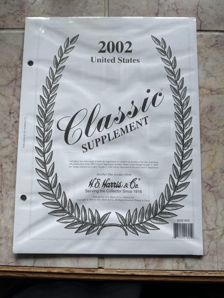 2002  H.E. HARRIS U.S. Classic Supplement. New. 90921805
