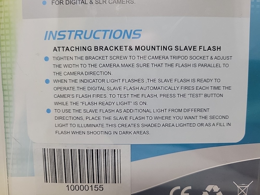 Neewer Digital Professional Slave Flash - With Mounting Bracket - New Sealed