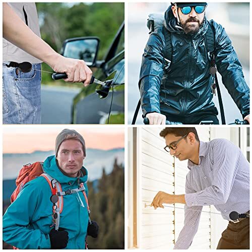 2 Pack Heavy Duty Retractable ID Badge Holder Multifunction Keychain Tool Holder