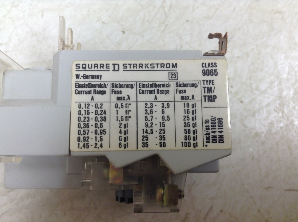 Square D 9065 TMP9.2 Overload Relay 9.2-15 Amp 9065TMP9.2 TM P 9.2