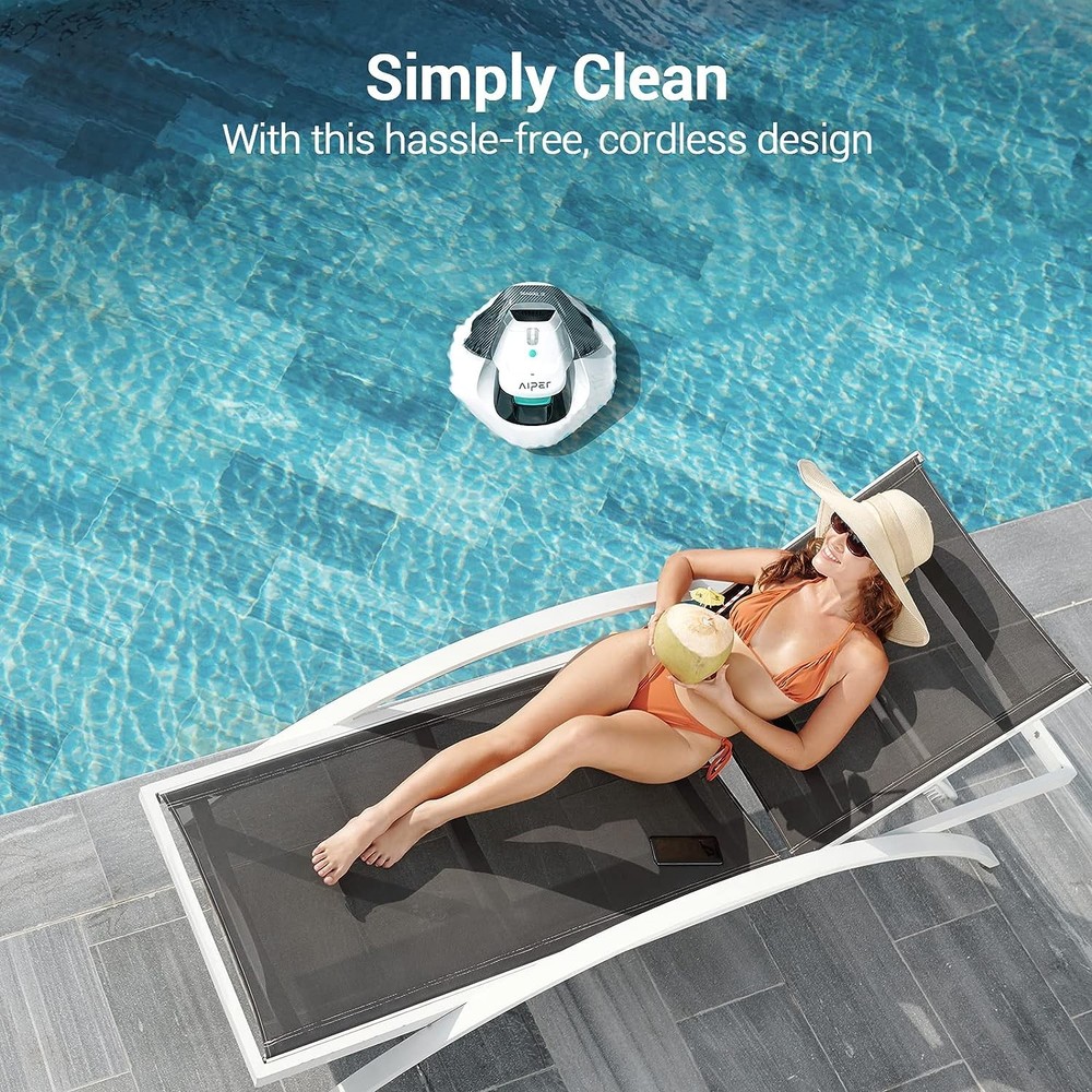 AIPER Seagull SE Cordless Robotic Pool Cleaner - White