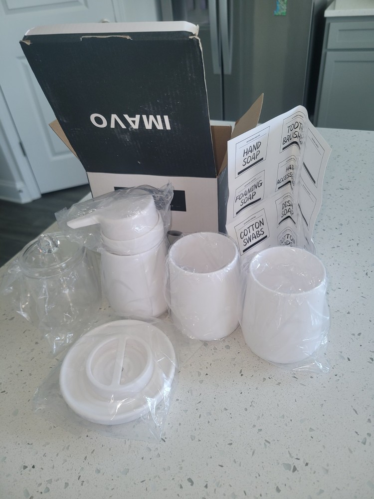 IMAVO Bathroom Accessory Set - Grey 4 PCS