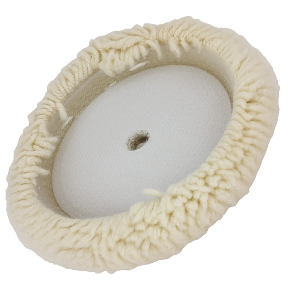 7" Hook and Loop Wool Polishing Pad Buffing Sponge Pad For Cutting & Polishing