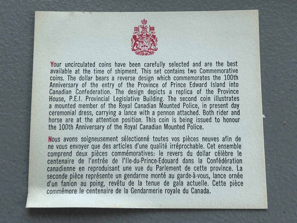 2 Different RCM 1973 Canada Proof Like Uncirculated Coin Sets