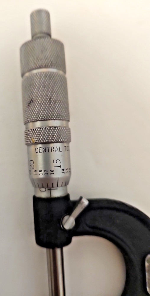 Vintage Central Tool Co. 0"-1" Micrometer