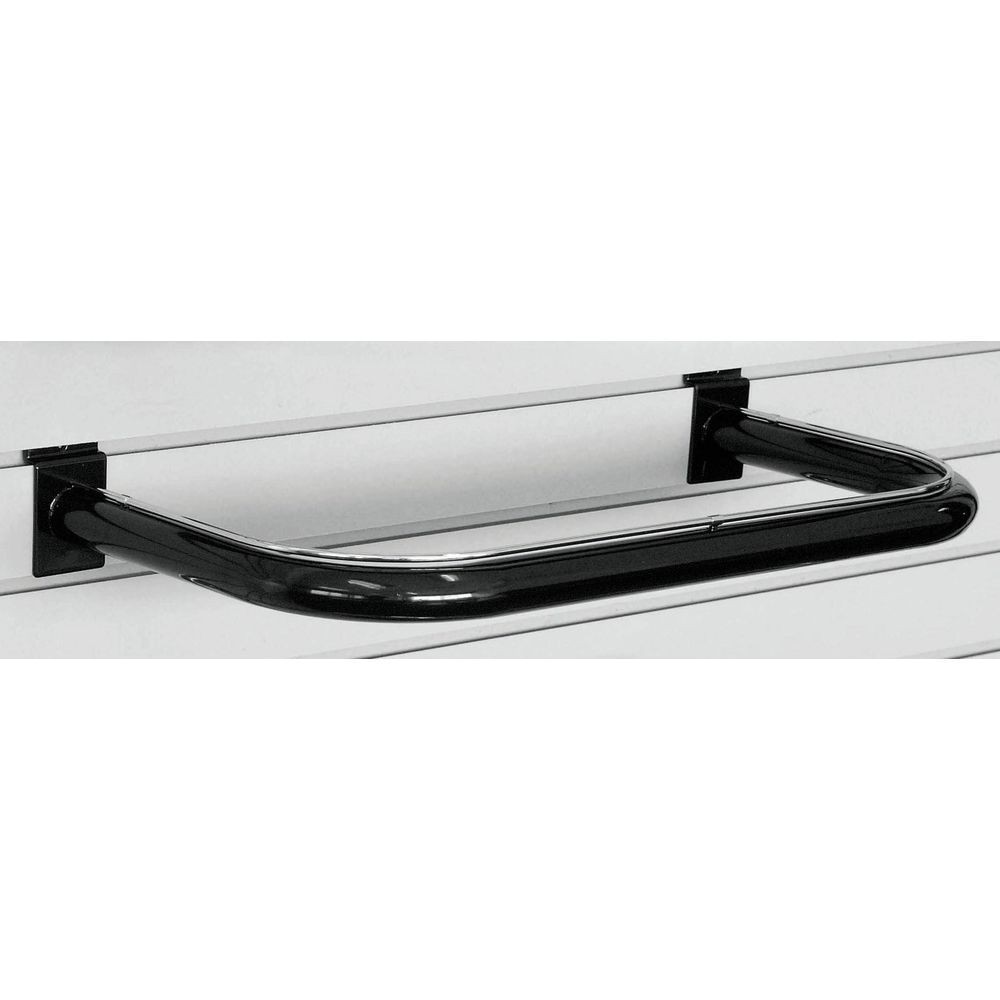 Black U-Shaped Hangrail Features Rounded Tubing
