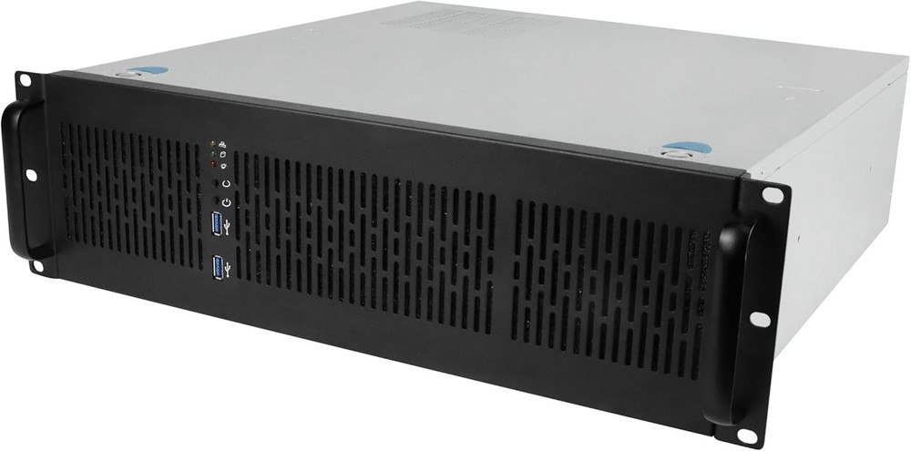 Server Components 3U Chassis, 6X 3.5 Bays, 2X USB 3.0, Black