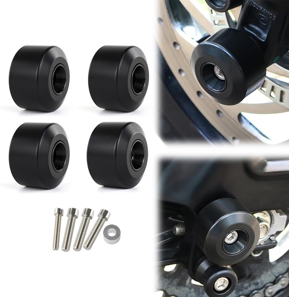 Motorcycle Front & Rear Fork Wheel Frame Slider Crash Protectors Compatible