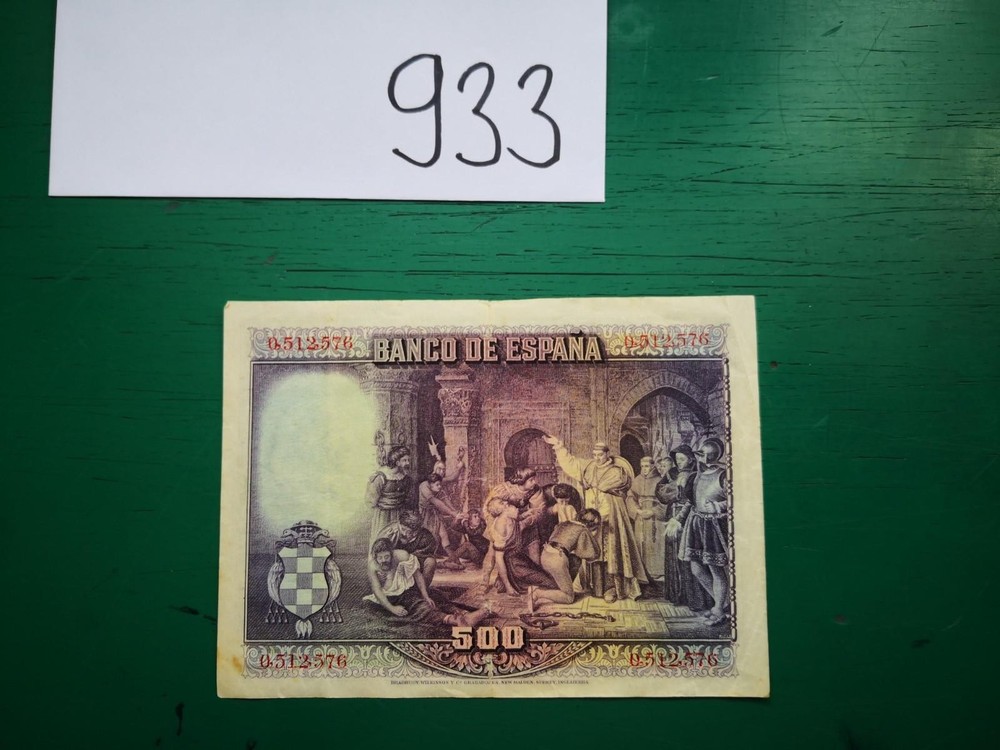 Spain 1928 500 Pesetas Note Banknote #933