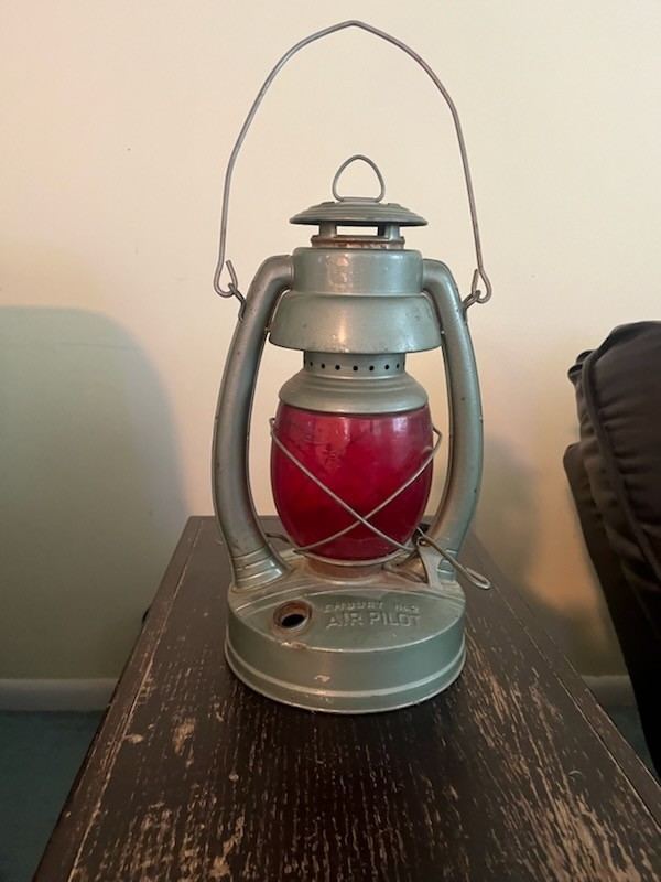 Vintage Red Embury MFG Co. Lantern