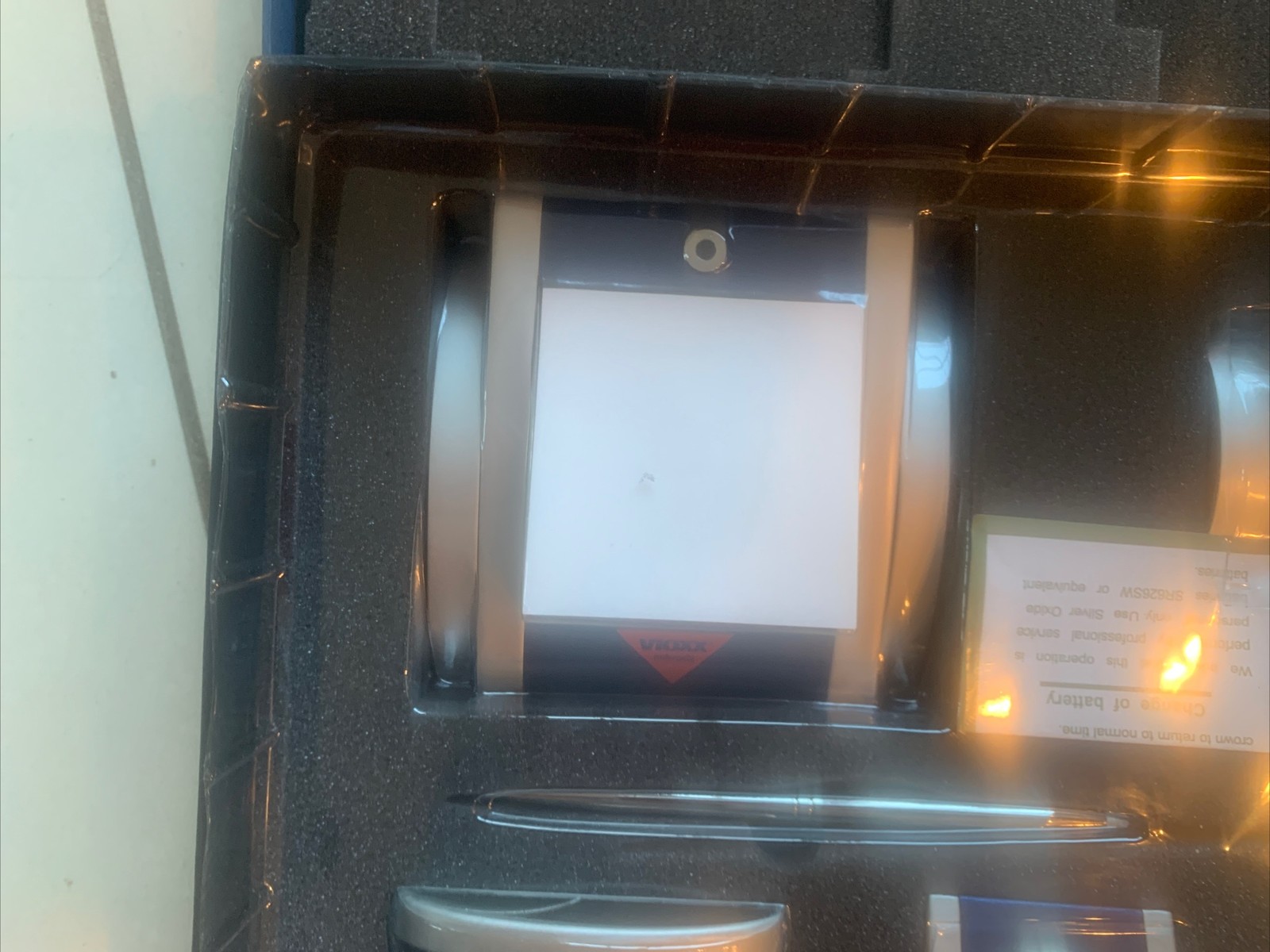 Desk Set 5 Piece pharmaceutical drug rep Vioxx New In Case Clock, Photo Etc