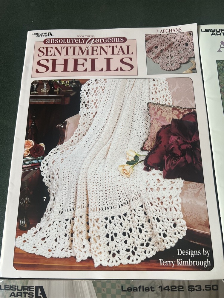 Leisure Arts Absolutely Gorgeous Sentimental Shells Plus 5 Other Afghan Patterns