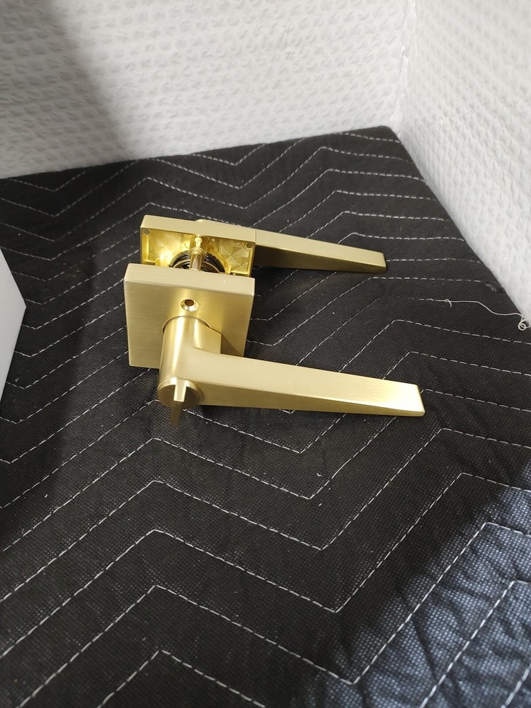 Column Handle Lock Set With Hardware - Black