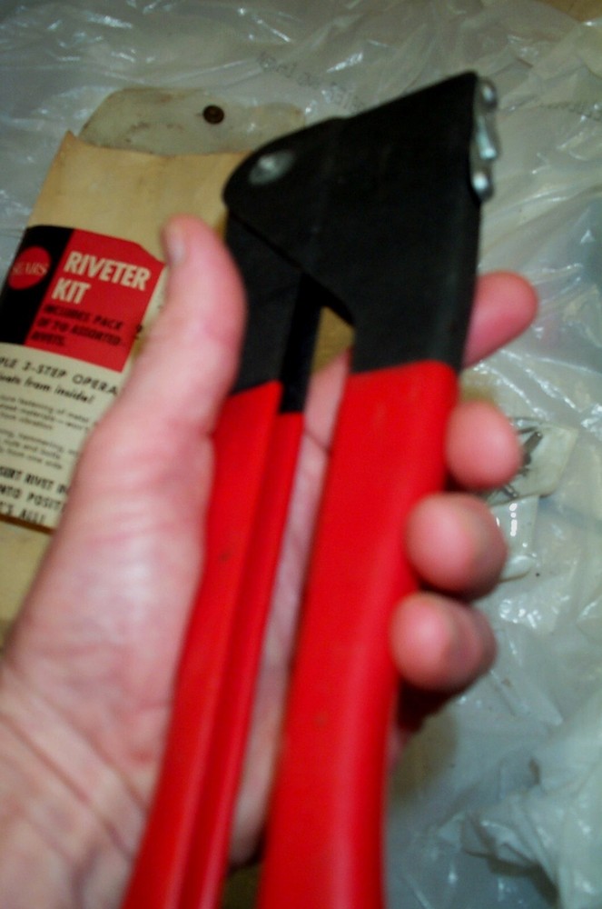 RIVETER Sears Rivet KIT 974541 Vintage Hand Tool Rivets In Original Package