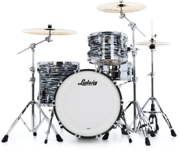 Ludwig Classic Maple Fab 3-piece Shell Pack - Black Oyster