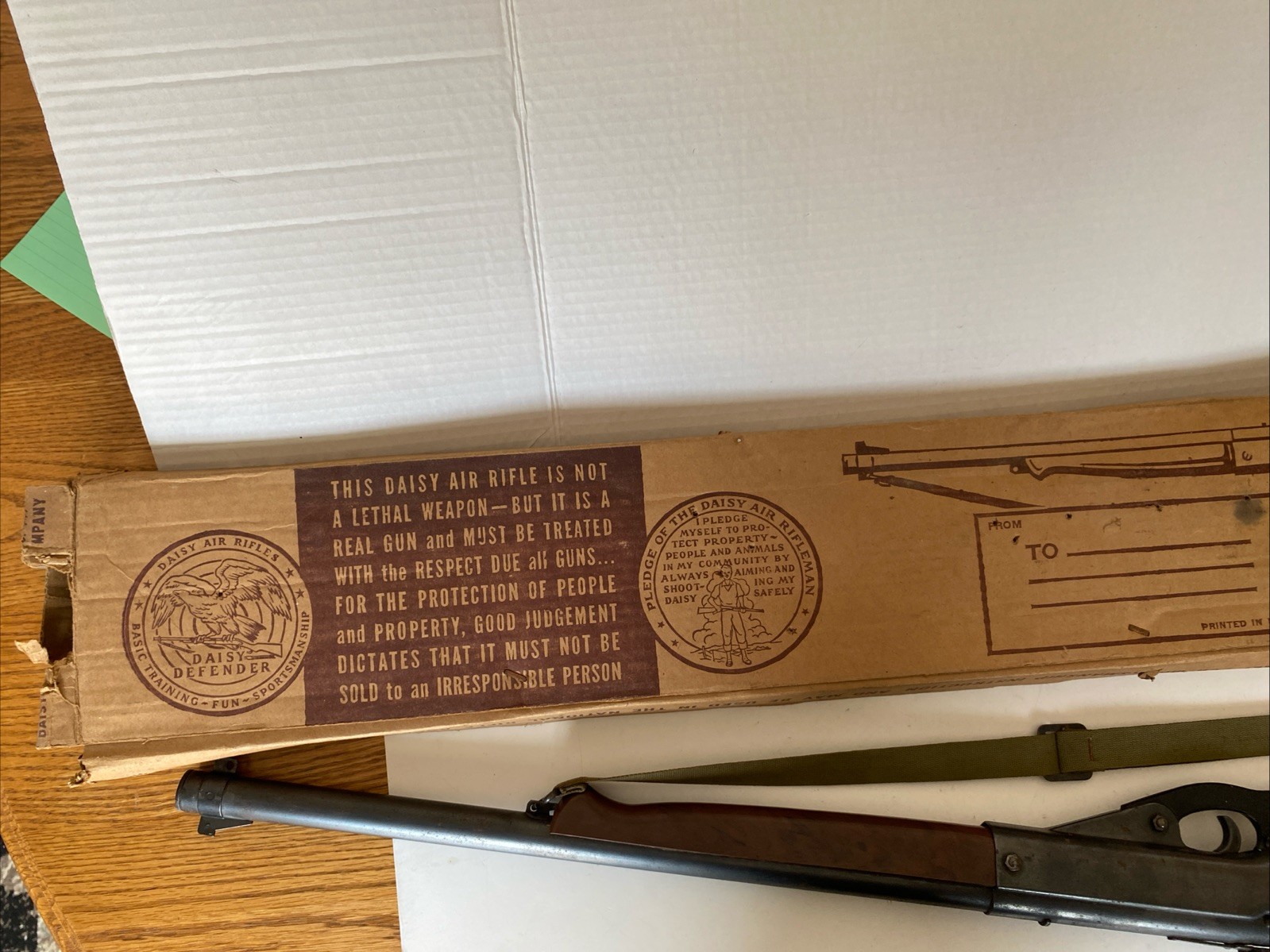 VTG Daisy MFG DEFENDER REPEATER No. 142 Pump Action BB Rifle Plymouth MI W/ Box