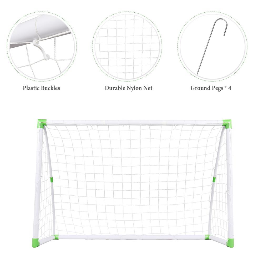 6FT x 4FT Portable Soccer Goal Net Kids Teens Outdoor Football Training