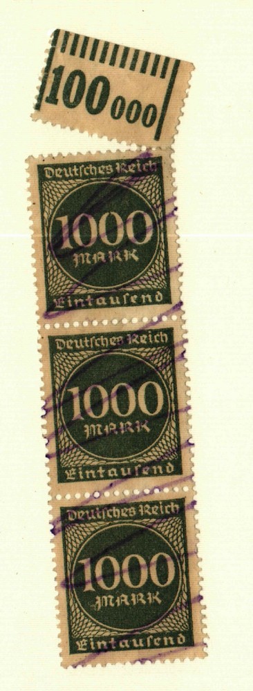 Germany #234 Strip(3) used CV$4.50