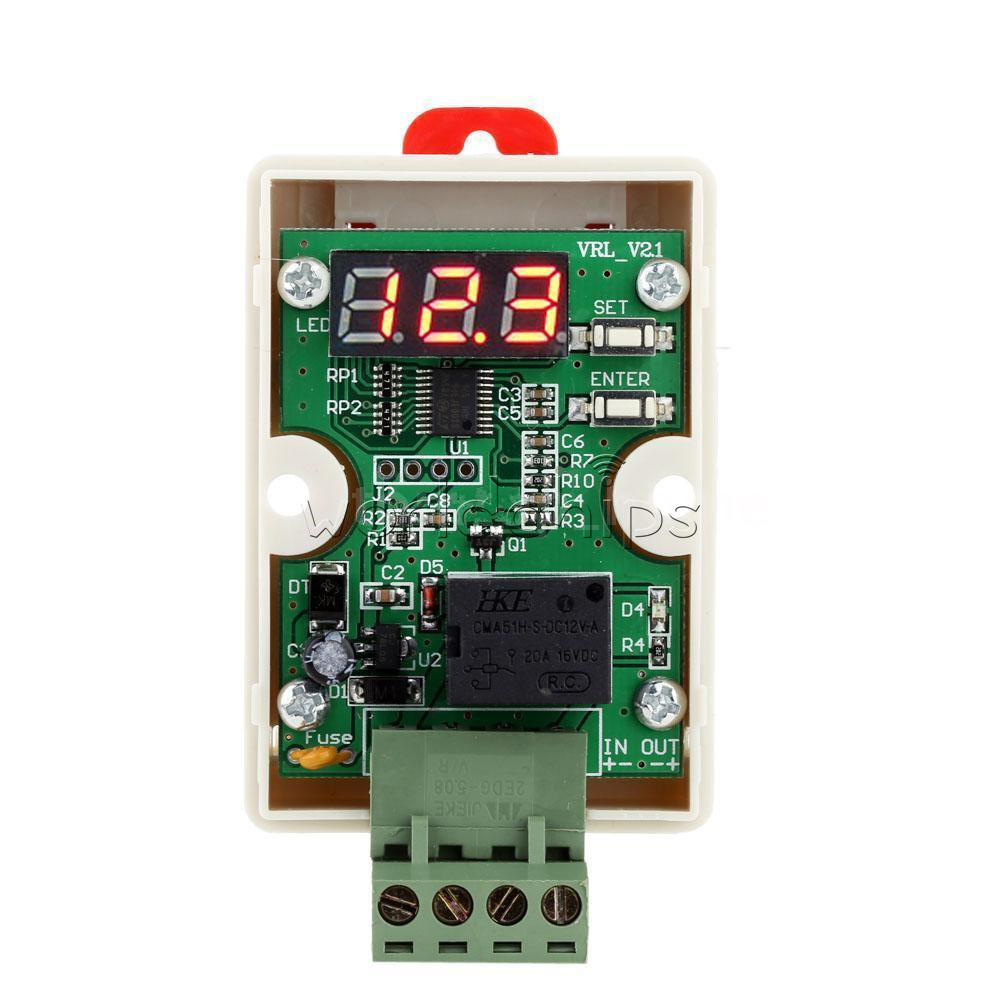 12V 20A Relay Voltage Control Delay Under Voltage Meter Protection Car Electrics