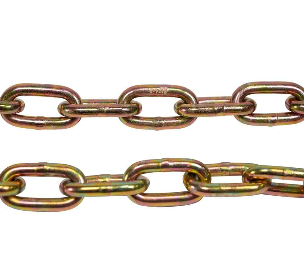 4PK 1/4"x12' Transport Binder Chain Grade 70 w/ Grab Hook 3150 LBS WLL Tow Chain