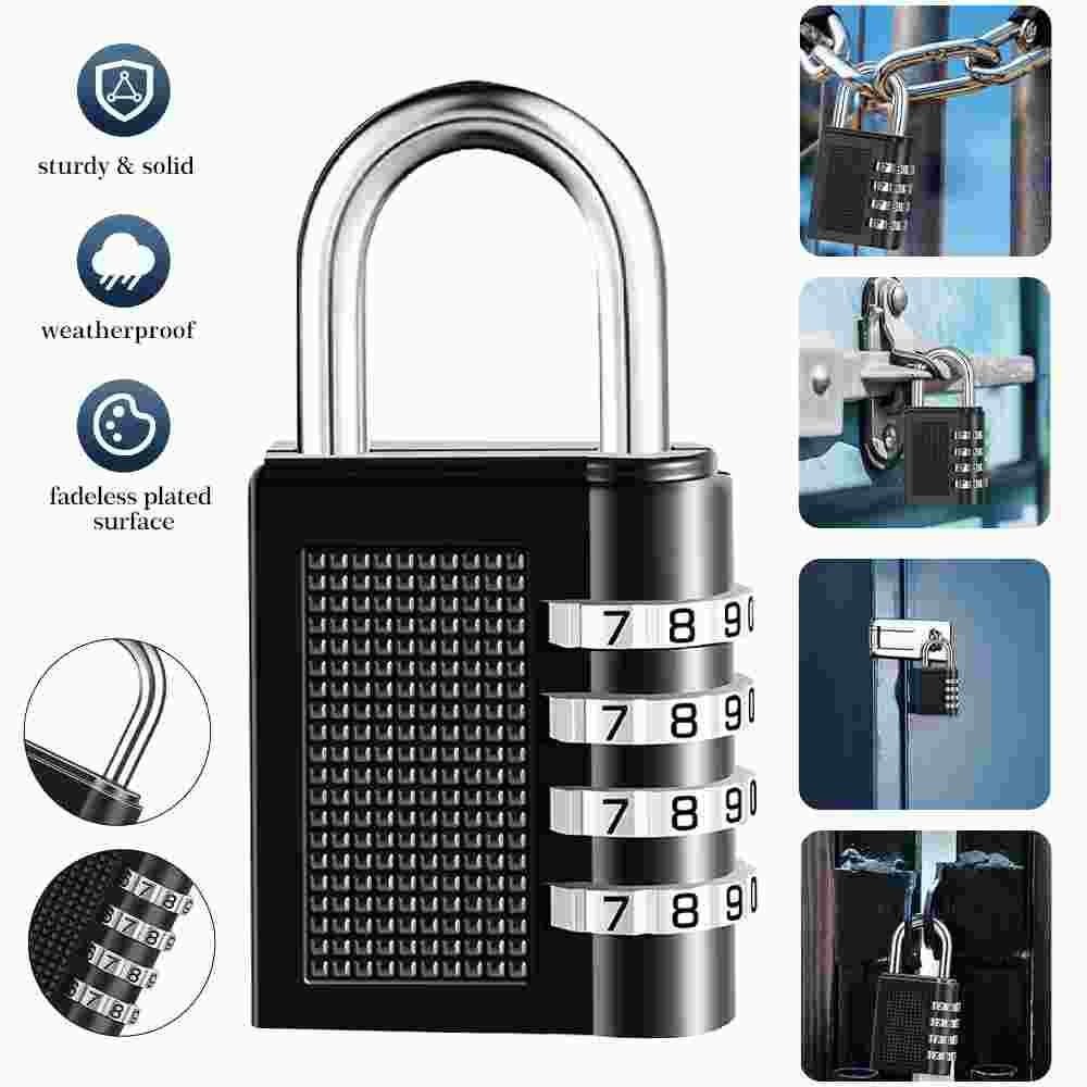 4 Digit Combination Padlock Home Door Toolbox Lock Amtech  99-56
