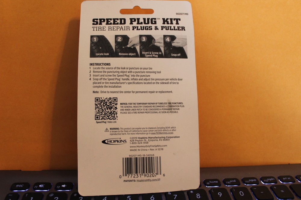 Monkey Grip Speed Plug Kit Tire Repair Plugs And Puller