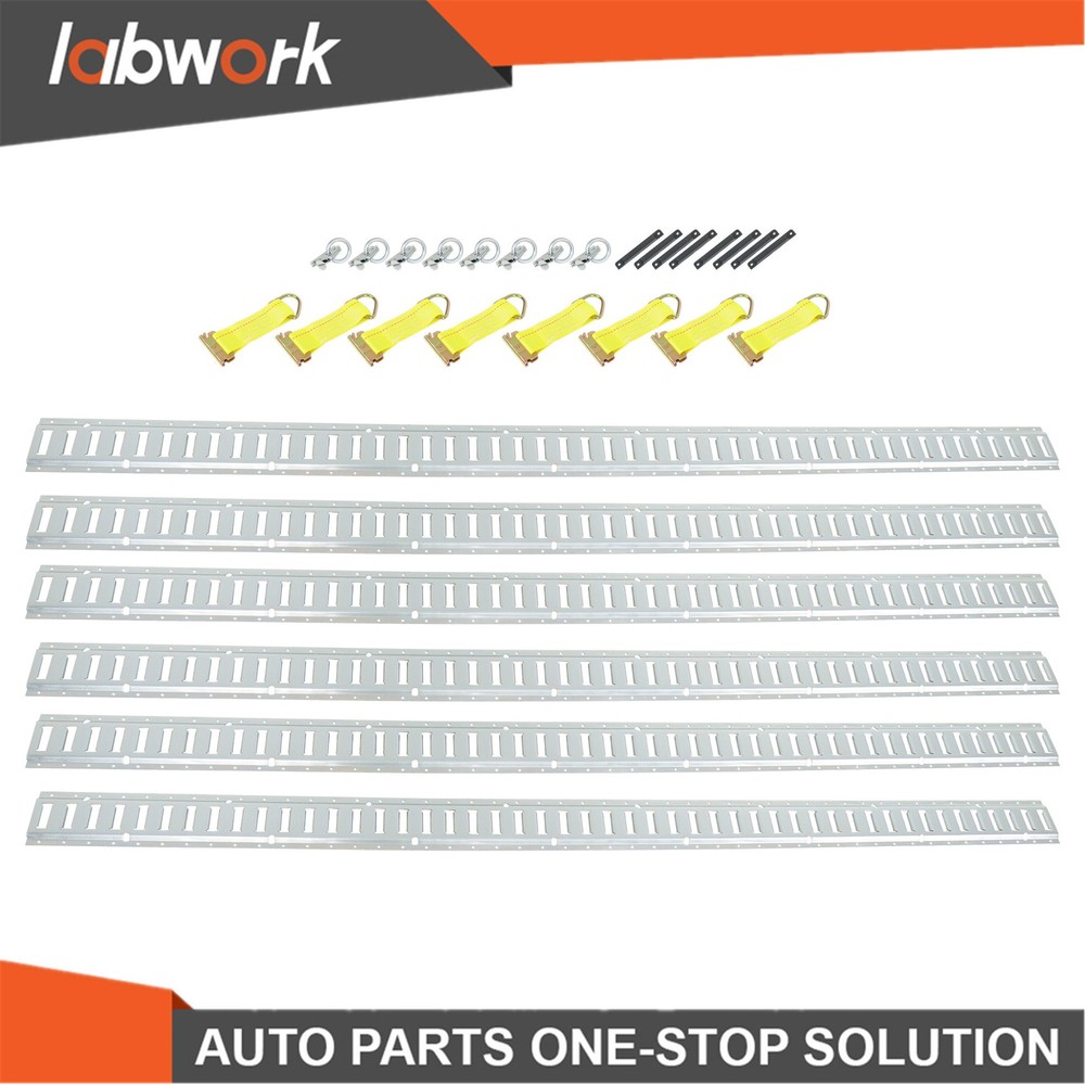Labwork 30 Pack 8' E Track Tie Down Rail Kit 6x 8' E Track 8x D-Ring 8x O-Ring