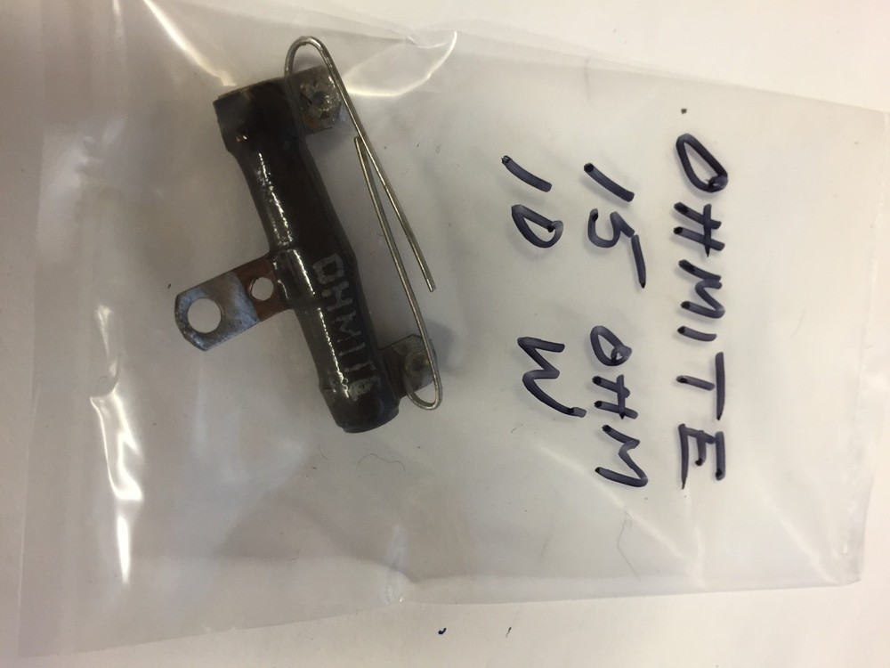 OHMITE 15 OHM 10 WATT RESISTOR NOS