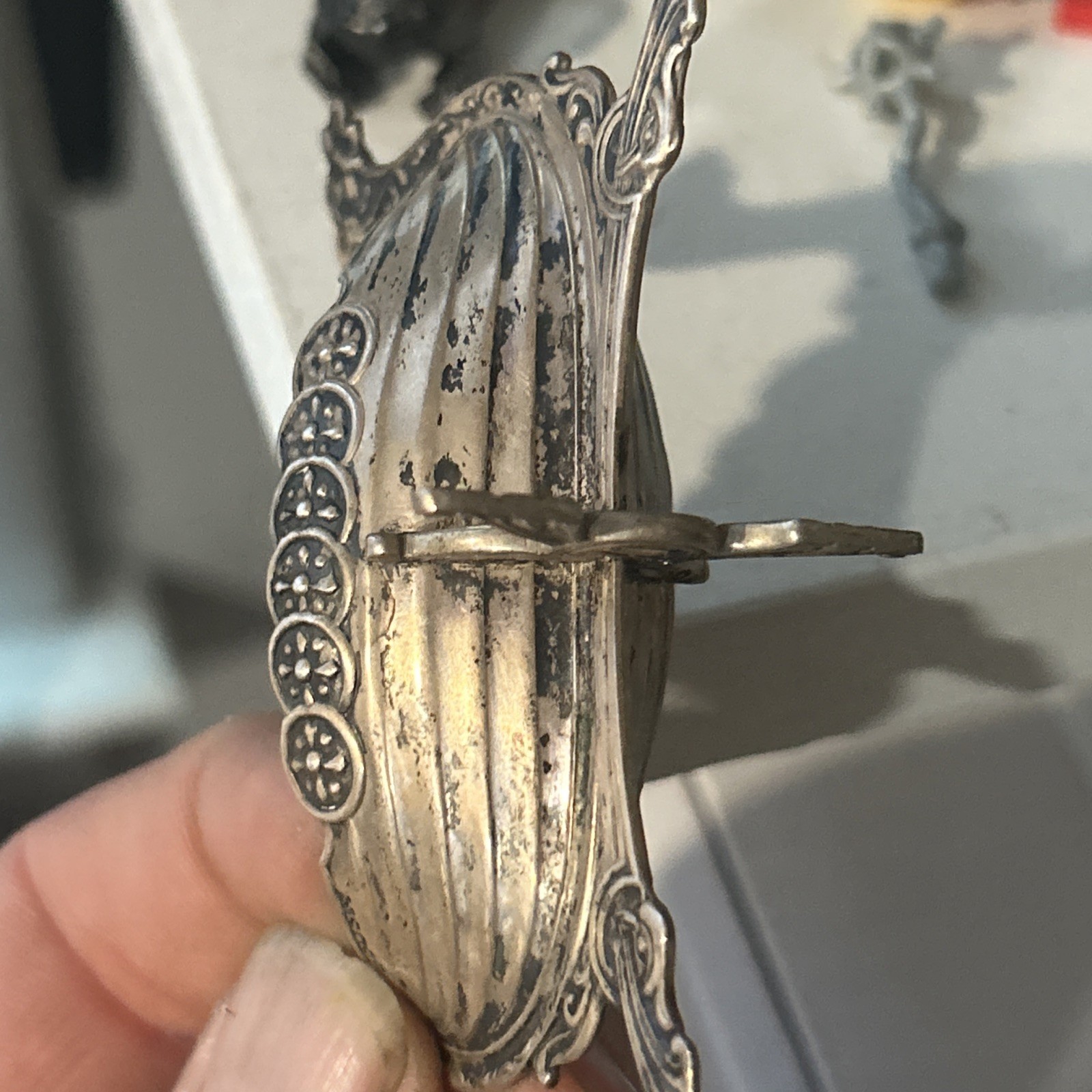 Vtg STERLING SILVER Norwegian Norge VIKING SHIP Open SALT CELLAR