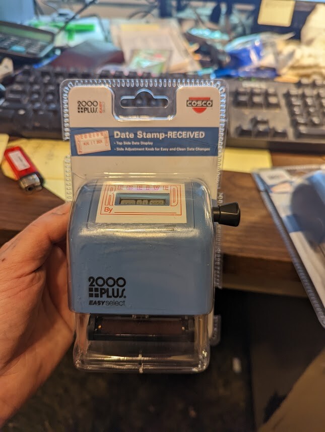 COSCO 2000 PLUS EASY SELECT DATE STAMP NEW IN PACKAGE, PKG TORN, ITEM MINT