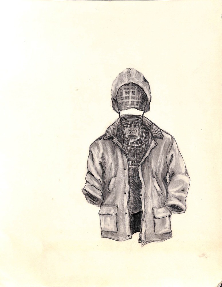 Field Coat w/ Hood Graphite Drawing