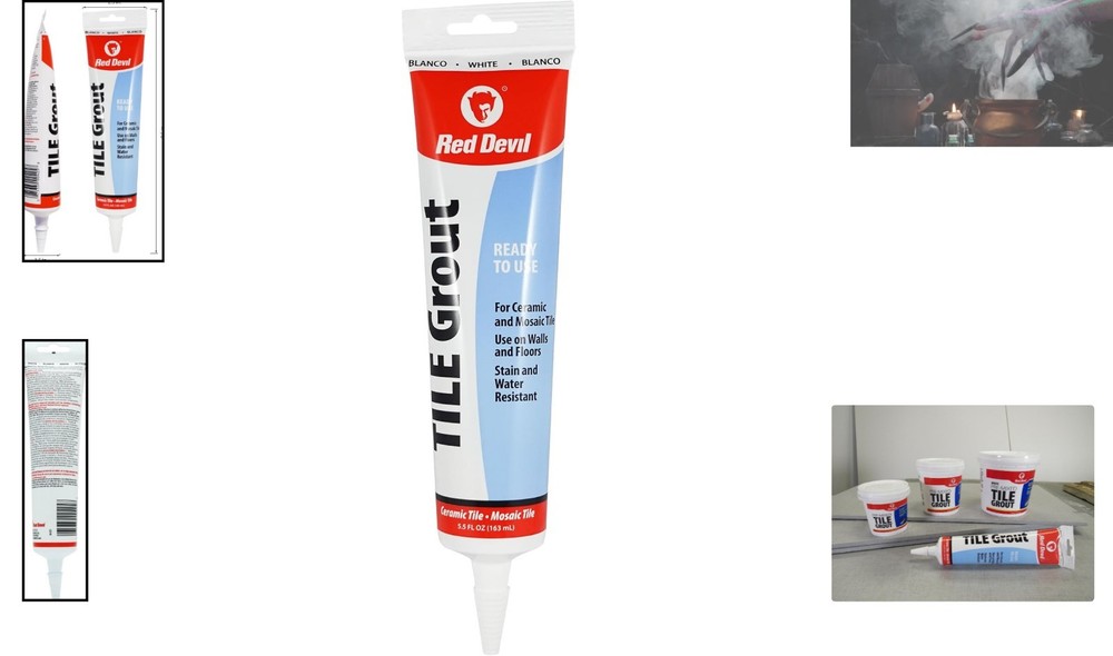Red Devil 0425 Pre-Mixed Tile Grout, 5.5 oz., White - Ultimate Adhesion Solution