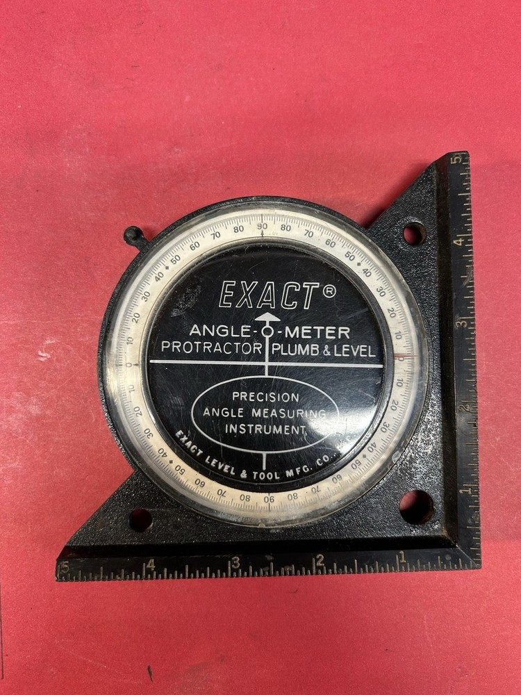 EXACT® ANGLE-O-METER PROTRACTOR PLUMB & LEVEL PRECISION ANGLE MEASURING TOOL