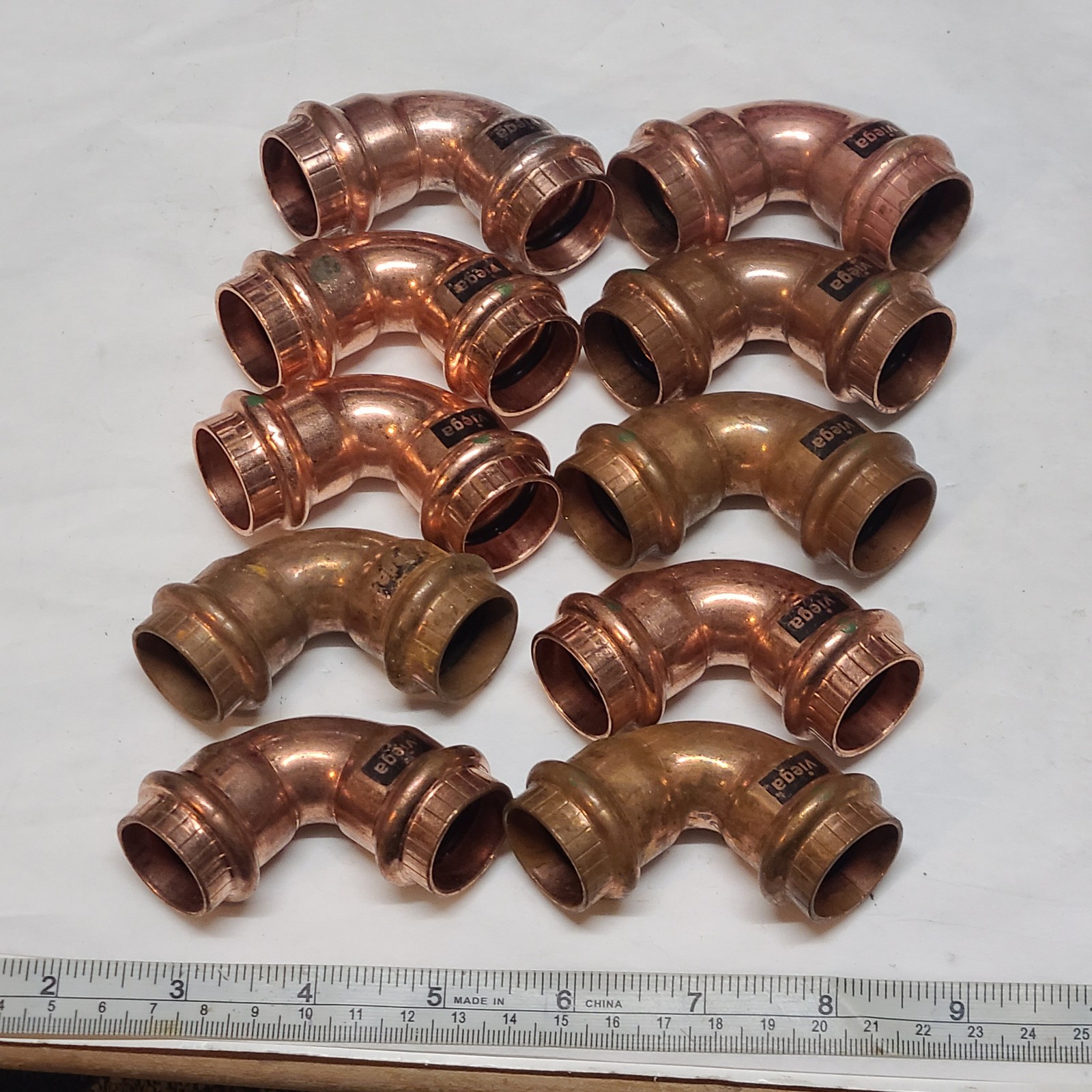 Viega 77022 , 3/4" x 3/4" P x P ProPress 90° Copper Elbow (PK 10)