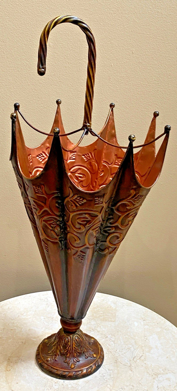 Vintage Umbrella Shaped Stand cane walking-sticks Holder  Metal