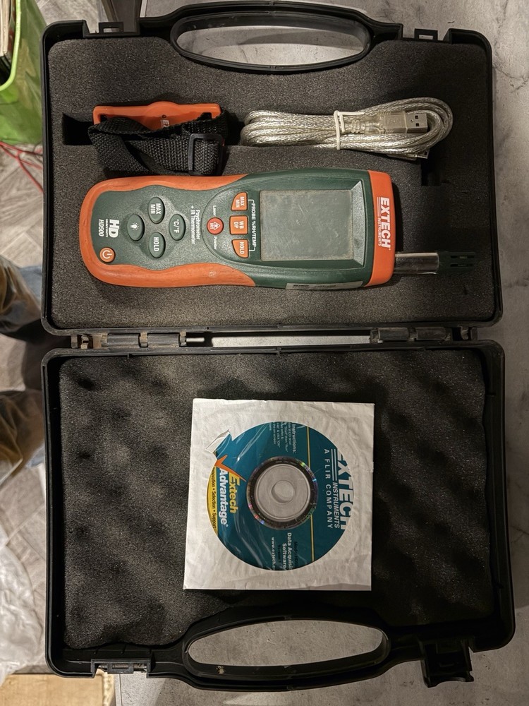 Extech HD200 Hot Wire Anemometer USB, Temperature Measurement, Data Logging