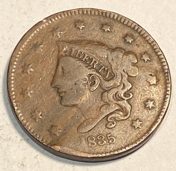 1835 Large Cent Nice Looking Very Fine #1