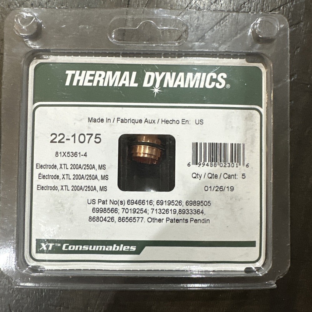 Thermal Dynamics Genuine Electrode 22-1075  QTY 5