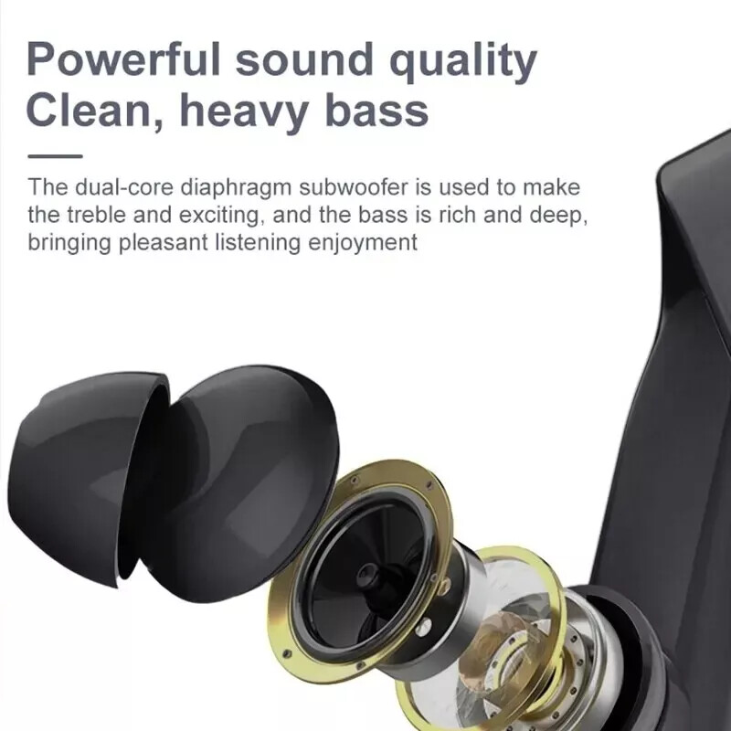 Bluetooth 5.0 Ear Hook Headset Wireless Earphones Earbuds Stereo Headphones