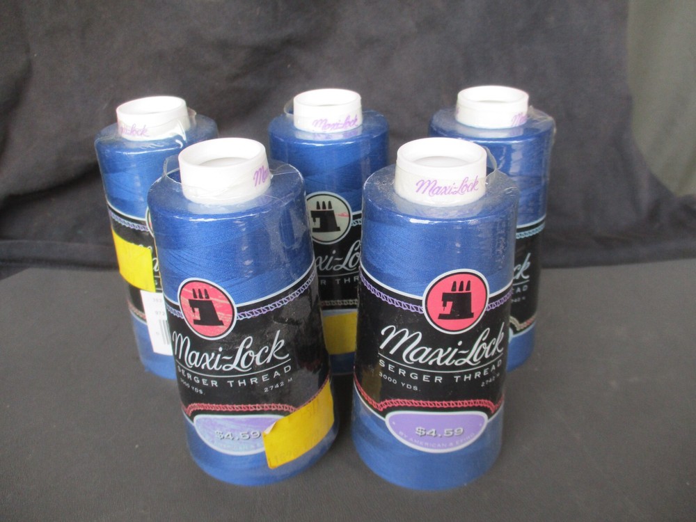 Maxi-Lock BLUE Serger Thread, 3000 yards, Tex 27, Unused Spool