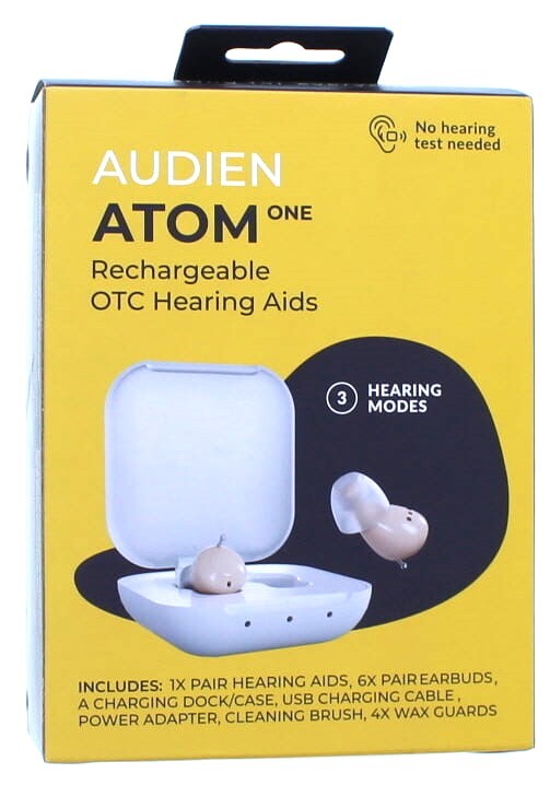 Audien Atom One Rechargeble OTC Hearing Aids