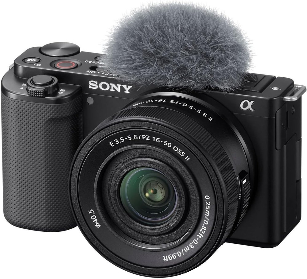 Sony Alpha ZV-E10 APS-C Interchangeable Lens Mirrorless Vlog Camera - Black