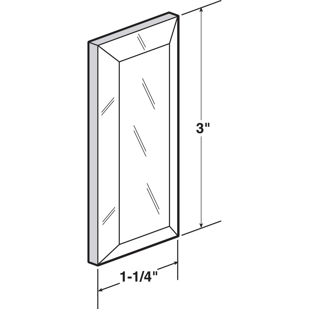-Line MP6942 Mirrored Door Pull with Adhesive Back 2 Pack