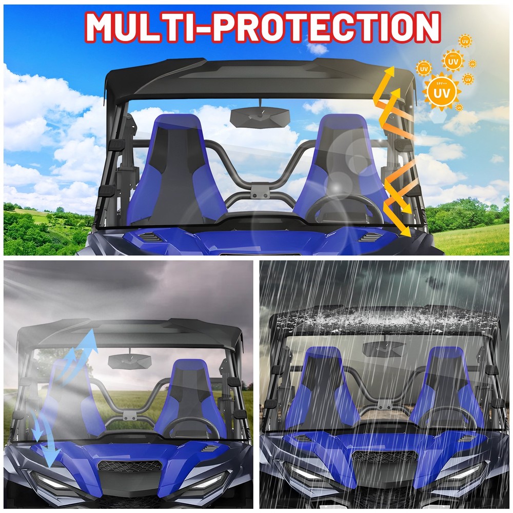 Front Windshield Anti-scratch for Yamaha Wolverine RMAX2 2021-2025 Clear Window