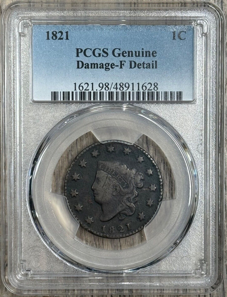 1821 1c Classic Head Large Cent PCGS Fine, Nice Early Large Cent
