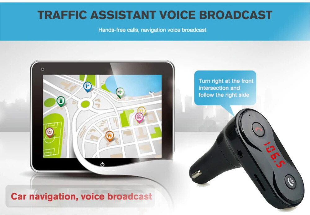 Car Audio Wireless Bluetooth FM Transmitter MP3 Player USB Car Charger Adapter