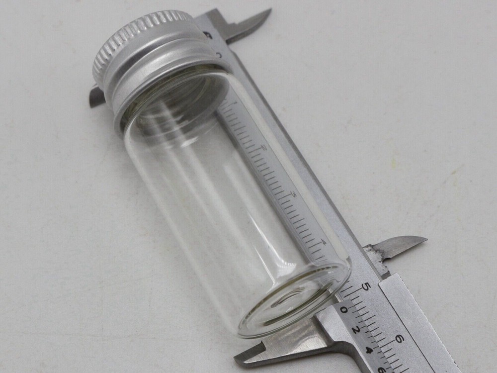 5 Empty Small Glass Storage Bottles Vials with Screw Cap 10ml(22X50mm) Mini Jars